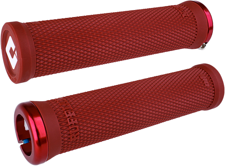 ODI Ruffian V2.1 135mm Dark Red Bike Grips with Steel Screws