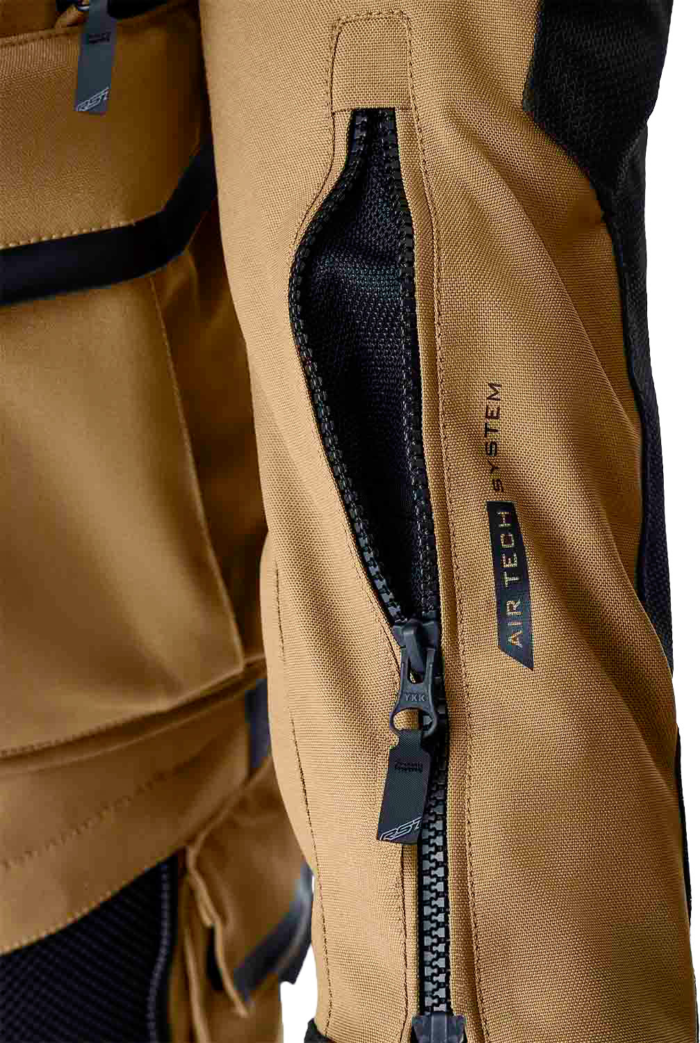 RST Ps Adventure D3O Jacket Sand/Black Textile - All-Weather Touring Motorcycle Jacket with Removable Thermal and Waterproof Layers