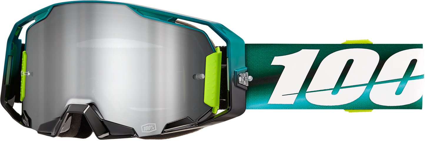 100 Percent Armatic Goggle Polarity Mirror Silver Lens – MX Goggles with Quick-Release Lens System