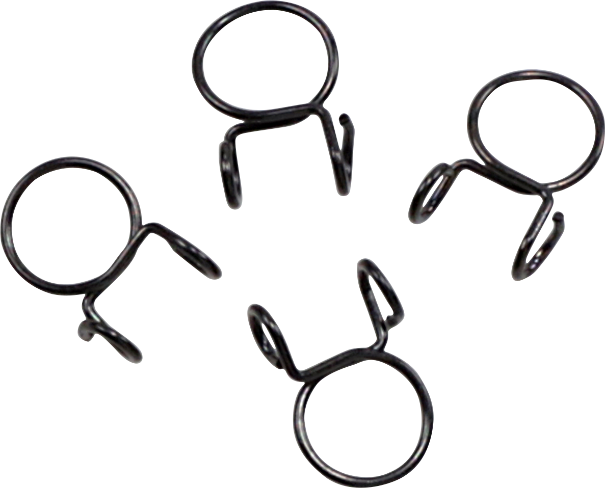 ALL BALLS Refill Clamp Kit FS00062 – 10 mm Fuel Line and Wire Clamps, Black, 4 Pack