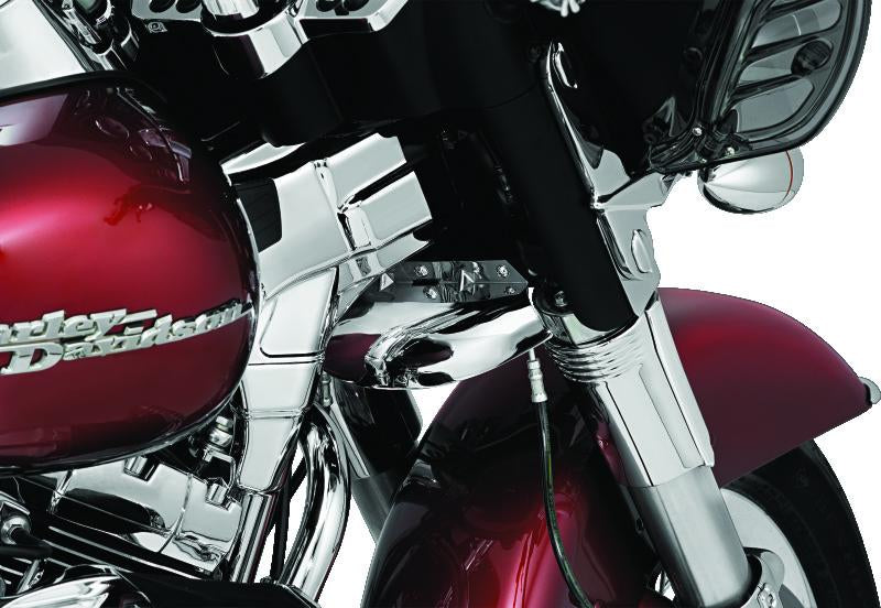 Kuryakyn Deluxe Neck Covers for 95-07 Harley Davidson Touring Models Chrome Part 7866