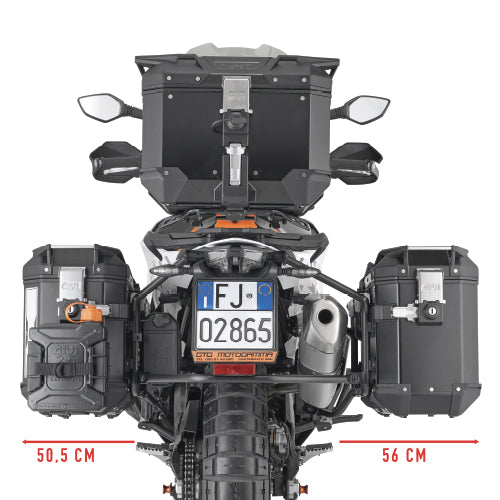 GIVI PLO7717CAM Side Case Hardware for KTM - Aluminum Construction with Thermal Flask Option