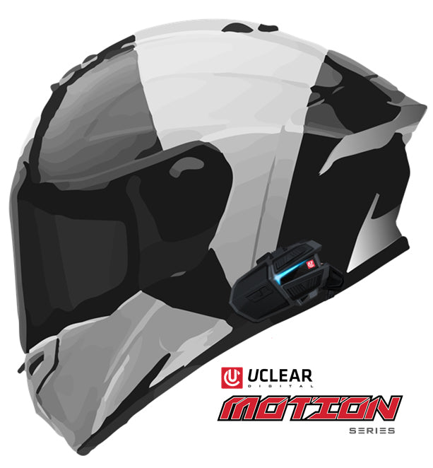 UCLEAR Motion 4 Lite Bluetooth Communicator with Multi-Rider Intercom and Weatherproof Design