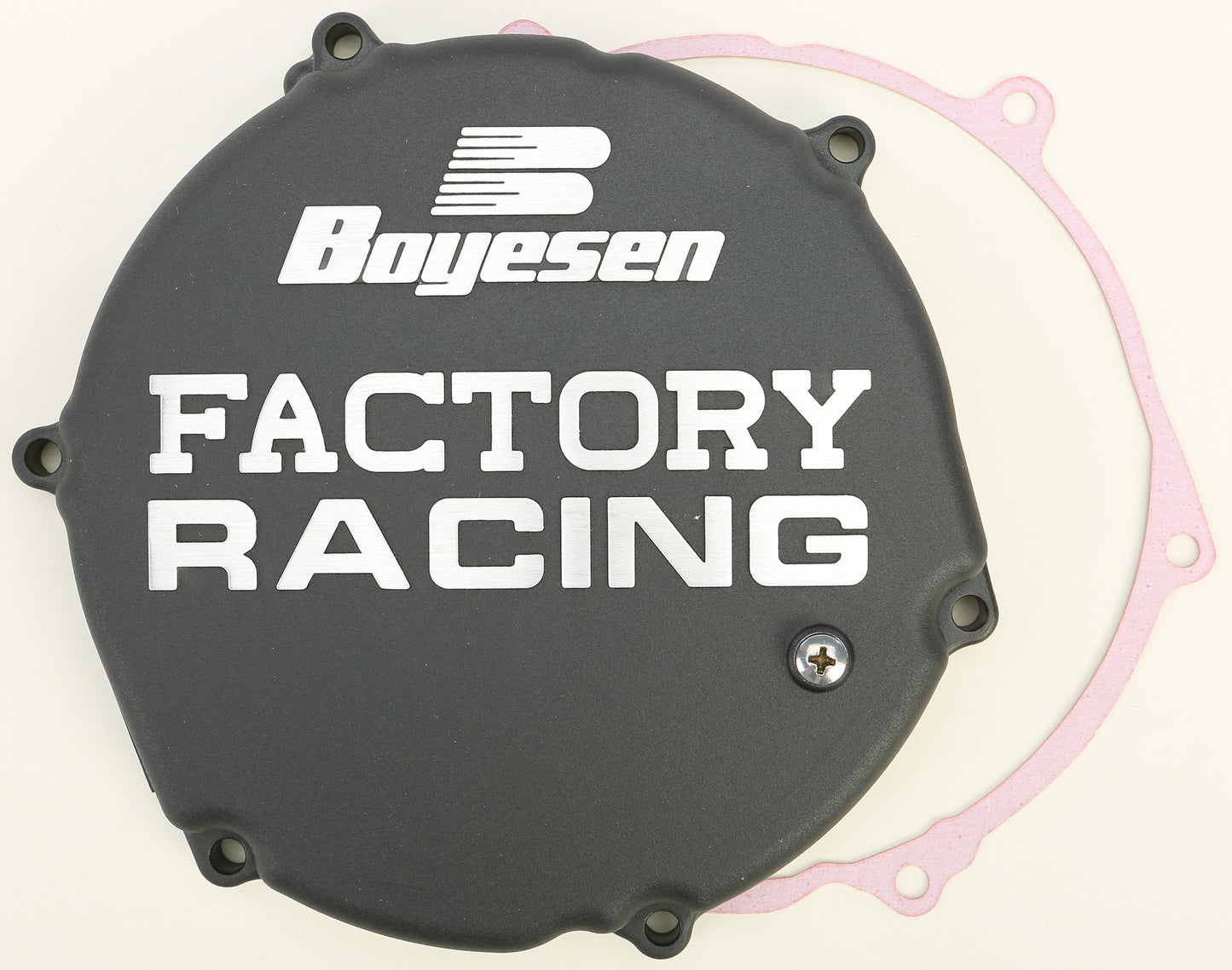 Boyesen Factory Racing Clutch Cover Black for Kawasaki KX250 (1993-2002) - Part No. CC-12B