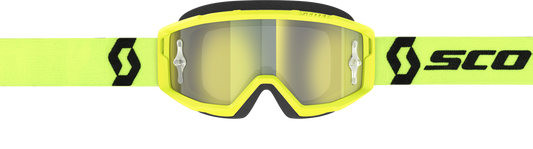 SCOTT Primal Goggle Yellow/Black with Chrome Works Lens – Medium Fit Performance Eyewear