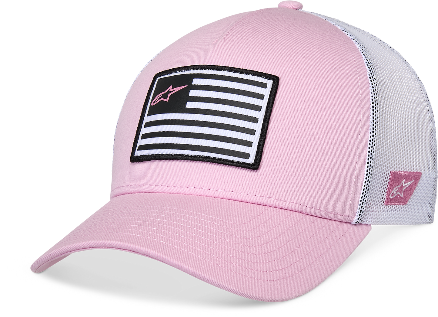 ALPINESTARS FLAG SNAPBACK HAT PINK/WHITE