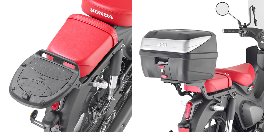 GIVI SR1195 Monolock Rear Rack for Honda - Durable Aluminum Construction with Stainless Steel Thermal Flask