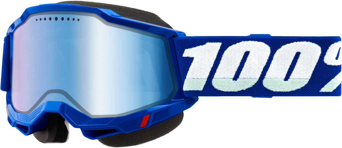 100-Percent Accuri 2 Snowmobile Goggle with Blue Mirror Lens