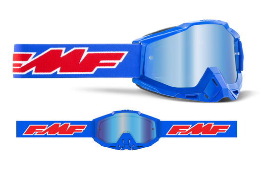 FMF VISION PowerBomb Goggle with Rocket Blue Mirror Lens - Part F-50037-00002