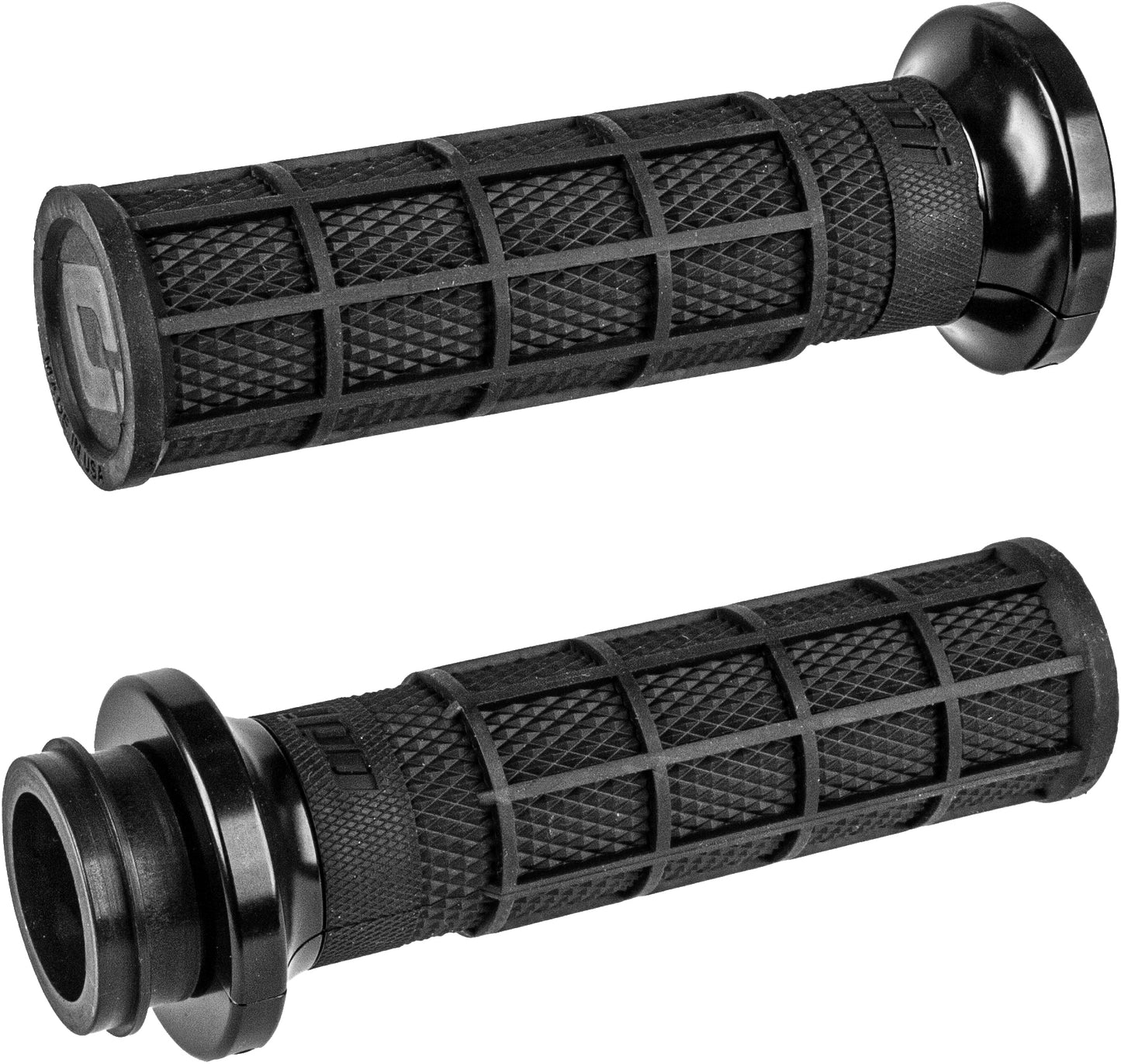 ODI Lock On Hart Luck Full Waffle Black/Black Tapered 1" Motorcycle Handlebar Grips (Part V31HTW-BB-B)
