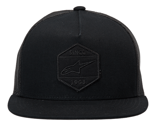 Alpinestars Bolt Trucker Hat - Black/Black, One Size, Part Number 1213810141010OS - Kelly Motorsports