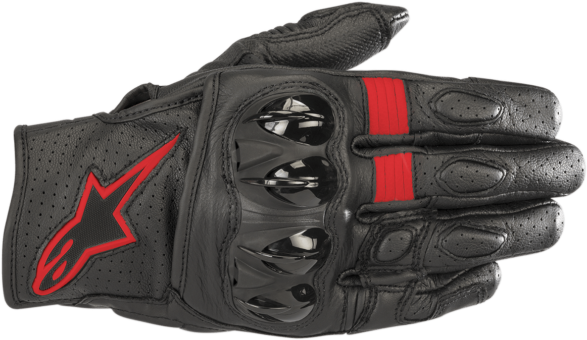 Alpinestars Celer V2 Gloves Black/Fluo Red 3XL - Durable, Breathable Motorcycle Gloves - Kelly Motorsports