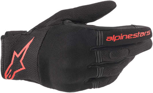 Alpinestars Copper Gloves 2XL - Black/Fluo Red, Part Number 3568420-1030-2X - Kelly Motorsports