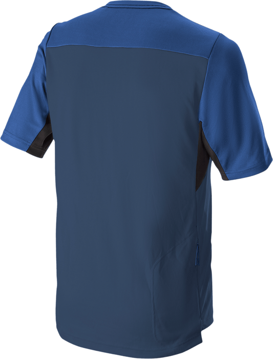 Alpinestars Drop 6.0 V2 Short-Sleeve Jersey - Midnight Blue and Black - Medium - Kelly Motorsports