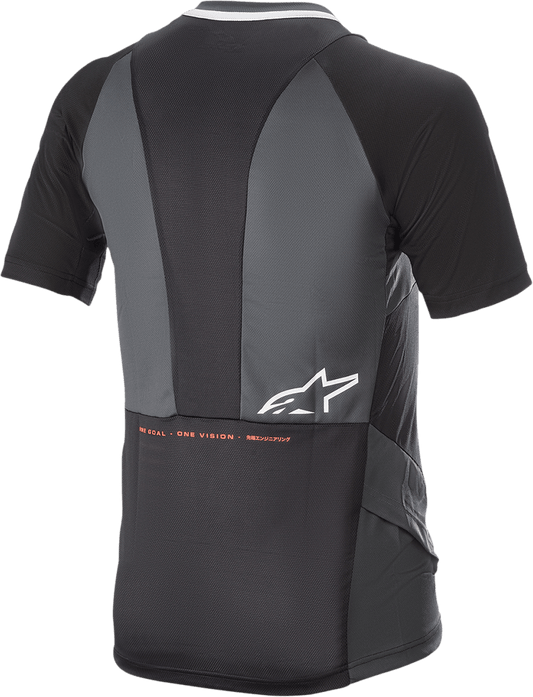 Alpinestars Drop 8.0 Short-Sleeve Jersey for Enduro Riding - Black/Coral, Small - Kelly Motorsports