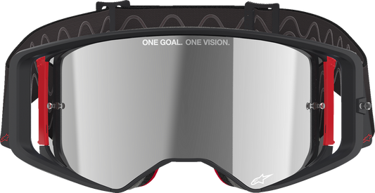 Alpinestars GOGGLES Supertech Goggle – Black and Red Frame with Silver Mirror Lens – Part 5100325 - 1434 - Kelly Motorsports
