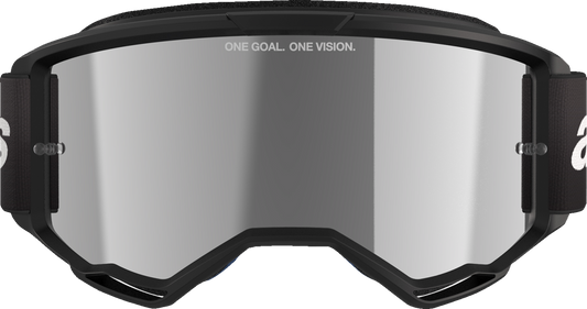 Alpinestars GOGGLES Vision 3 Wordmark Black with Silver Mirror Lens - Part 5103225 - 1456 - Kelly Motorsports