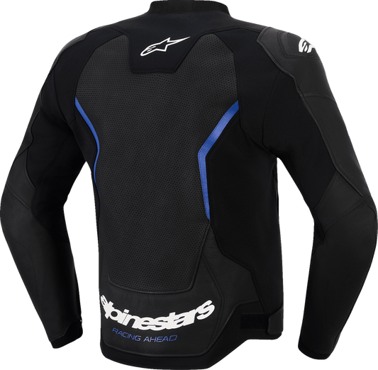 Alpinestars GP Force v2 Leather Airflow Jacket – Black/Metallic Blue, US 44 / EU 54, Part 3100326-1591-54 - Kelly Motorsports