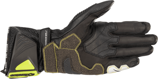 Alpinestars GP Tech V2 S Gloves - Black, Fluo Yellow, White, Fluo Red - 3XL (Part Number 3556422-1503-3X) - Kelly Motorsports