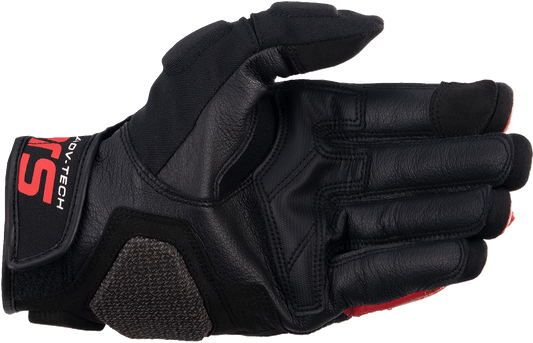 Alpinestars Halo Gloves Black/White/Bright Red - Size XL (Part Number 3504822-1304-XL) - Kelly Motorsports