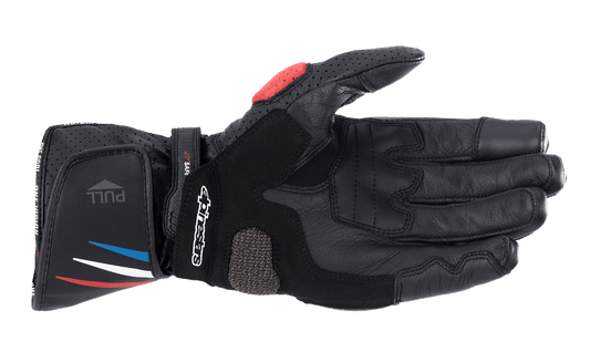 Alpinestars Honda SP-8 V3 Gloves – Medium Black, Bright Red, and Blue - Kelly Motorsports
