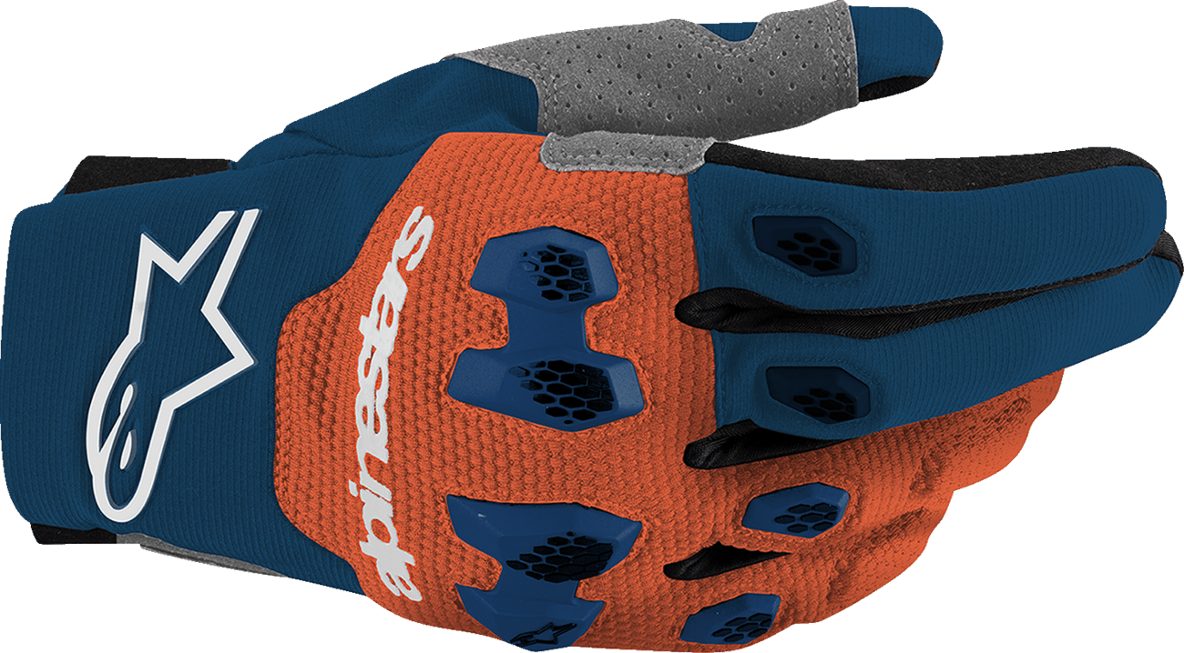 Alpinestars Pro-Dura Gloves - Navy, Hot Orange & White - 2XL (Part Number 3560425-7162-2X) - Kelly Motorsports