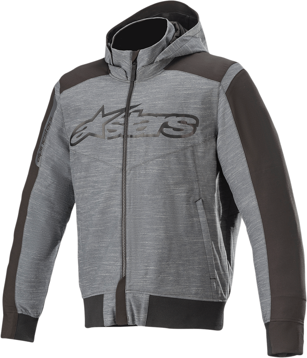 Alpinestars Rhod Windstopper Hoodie Gray/Black XL – Versatile Motorcycle Riding Jacket with Protective Features - Kelly Motorsports