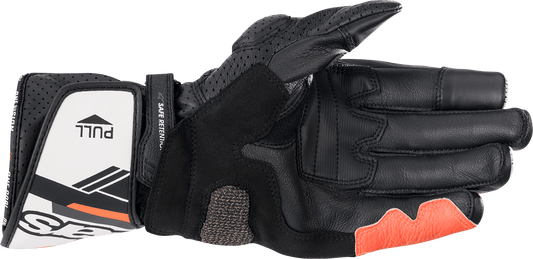 Alpinestars SP-8 V3 Gloves – Black/White/Fluo Red, Large - Kelly Motorsports
