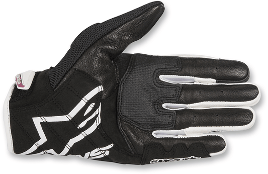 Alpinestars Stella SMX-2 Air Carbon V2 Gloves - Black and White, Medium - Kelly Motorsports