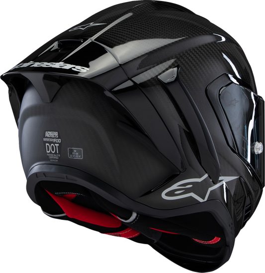 Alpinestars Supertech R10 Helmet - Solid Carbon Black, XS (Part 8200124 - 1902 - XS) - Kelly Motorsports