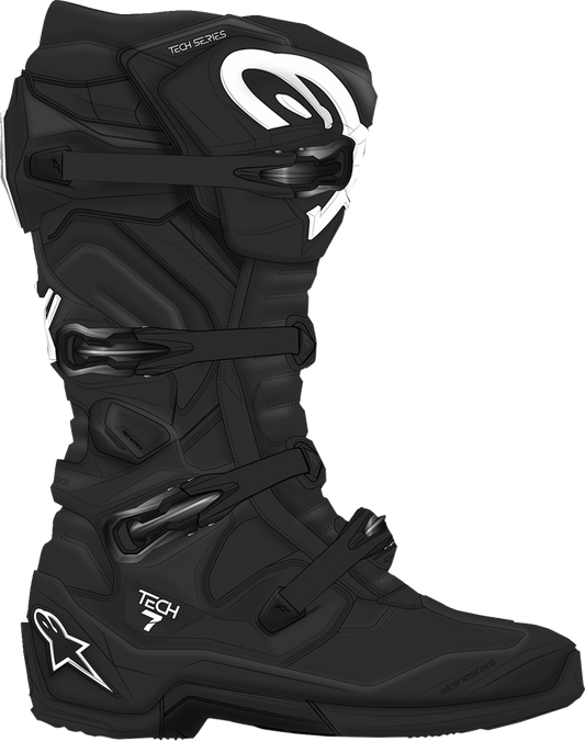 Alpinestars Tech 7 Off - Road Motorcycle Boots Black - Kelly Motorsports