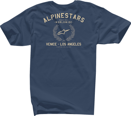 Alpinestars Wreath T-Shirt in Navy - XL - Part Number 12137258070XL - Kelly Motorsports