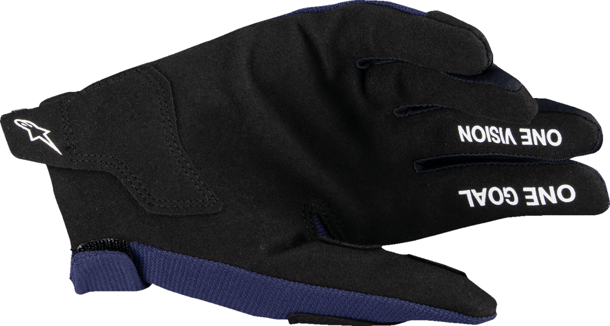 Alpinestars Youth Radar MX Gloves Night Navy/White XS – Durable and Comfortable Motorcycle Gloves - Kelly Motorsports