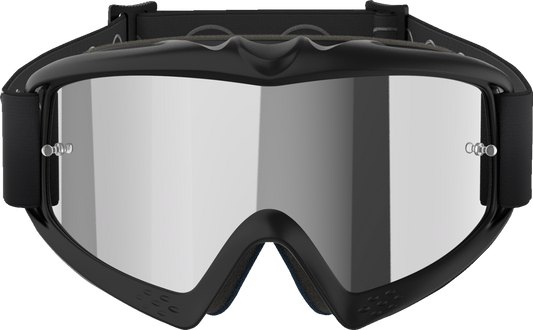Alpinestars Youth Vision Goggle - Black with Silver Mirror Lens, Part 5140225 - 1456 - Kelly Motorsports