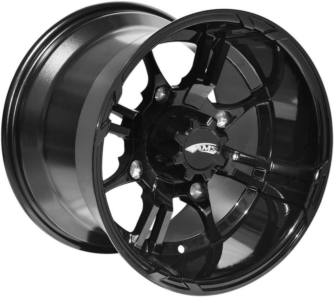 AMS Roll'n 108 Wheel - Rear Black 15x10 for 4/156 Bolt Pattern, Part Number 5001-032BS - Kelly Motorsports