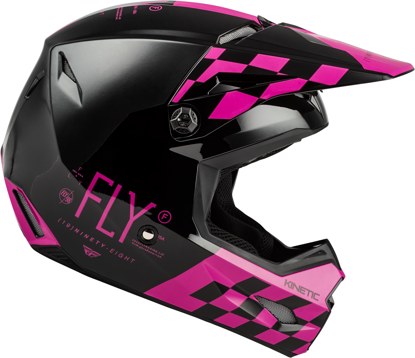 Kinetic Lite Rival Helmet Gloss Black/Pink 2x