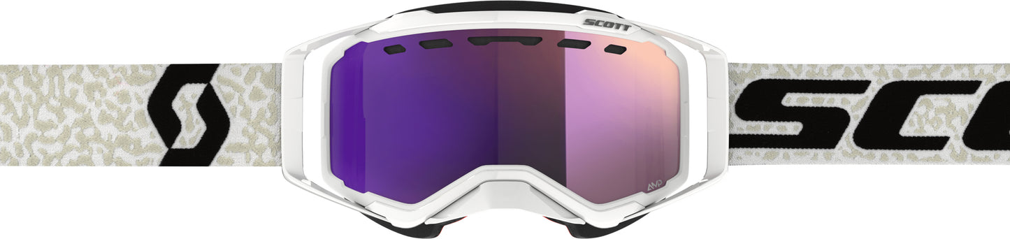 SCOTT Prospect Snowcross Goggle White/Black with Enhanced Purple Chrome Lens - Part 272846-1035316