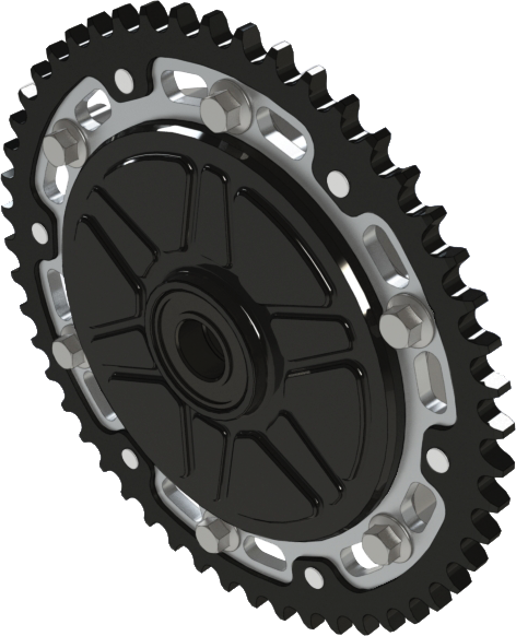 CUSHDRIVE CONVERSION 51T SPROCKET BLK SIL BLK