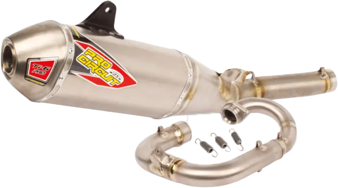 Pro Circuit Ti 6 BC Titanium Exhaust System with Titanium End Cap for Professional Racing