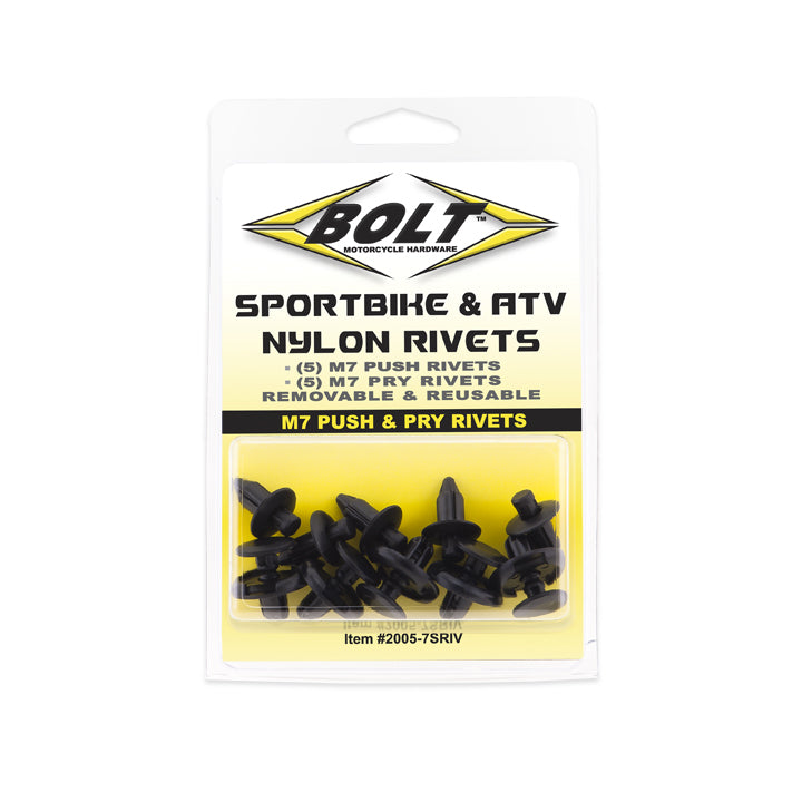 BOLT M7 Push & Pry Rivet Kit - 5 Rivets Each, Pack of 10