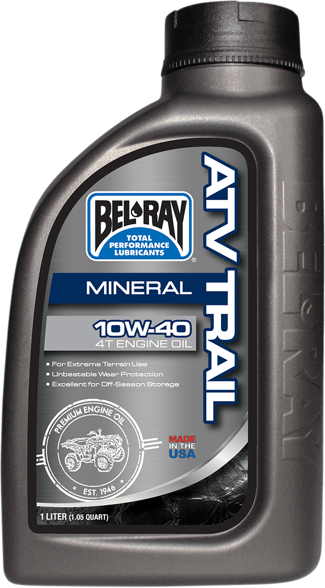 BEL-RAY ATV & SxS Mineral Oil 10W-40 - 1 Quart, Part Number 99050-B1LW - Kelly Motorsports