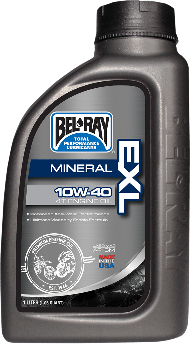 BEL-RAY EXL 4T Mineral Oil 10W-40 - 1 Quart by BEL-RAY Part 99090-B1LW - Kelly Motorsports