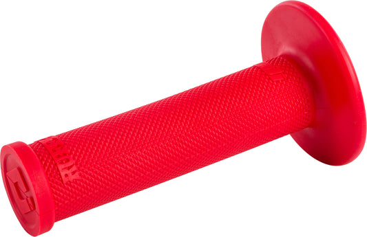 ODI Ruffian No Waffle Red 1/2 Waffle MX Motorcycle Grip - Enhanced Control & Durability