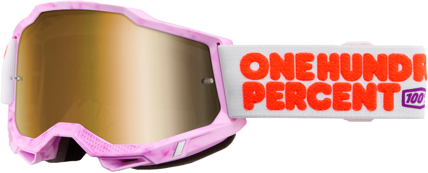 100-Percent Accuri 2 Goggle with Hundreds Mirror True Gold Lens - Enhanced Visibility and Comfort for Motocross and Off-Road Racing