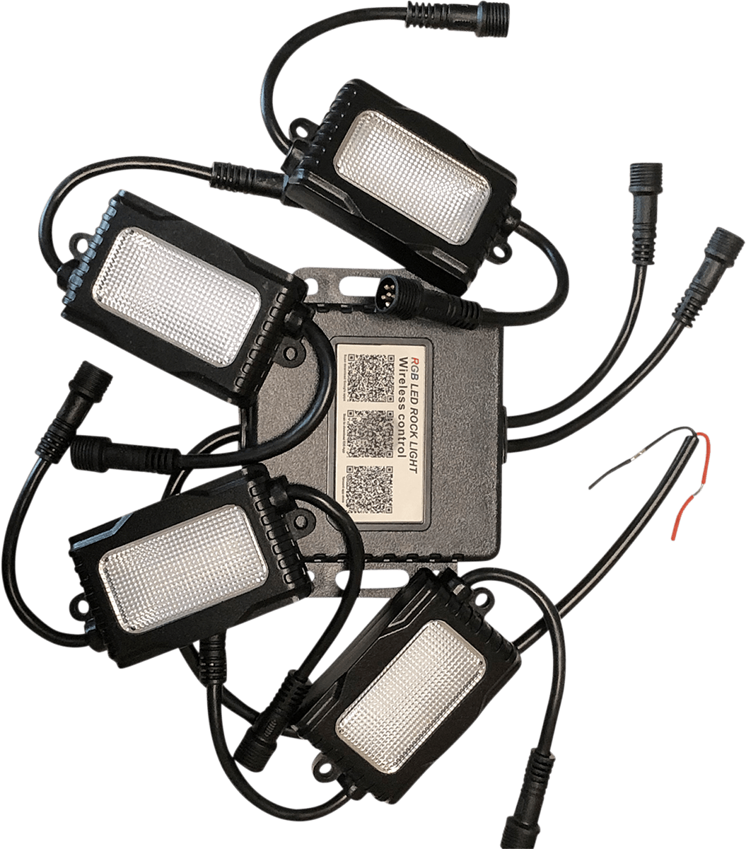 Brite-Lites LED Rock Light Kit BL-RGBROCK2.4 with Color Changing RGB Modules and Bluetooth Control - Kelly Motorsports