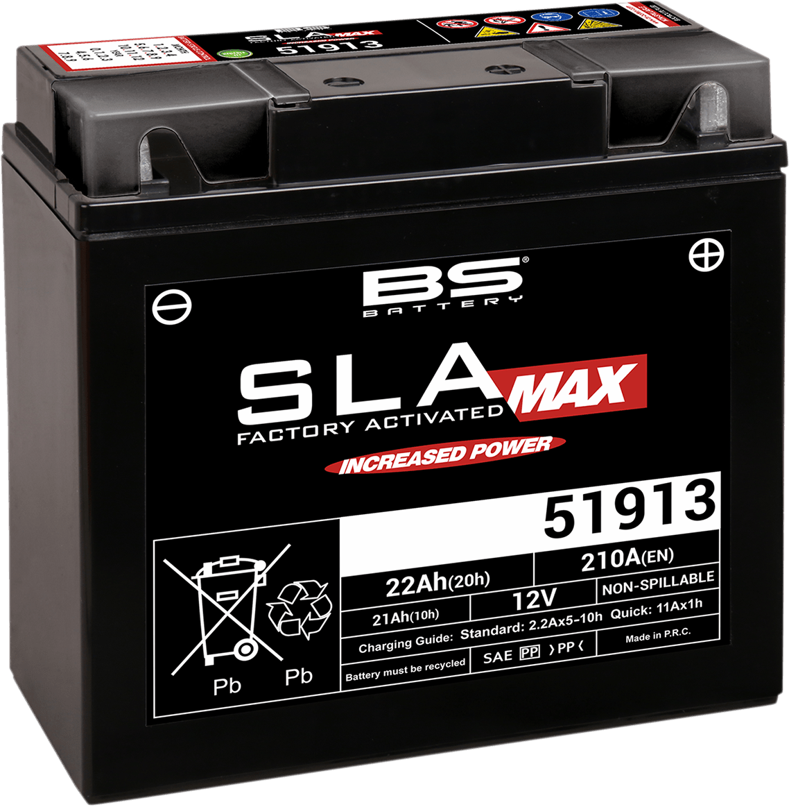 BS Battery 51913 300860 Maintenance-Free Sealed Battery - Kelly Motorsports