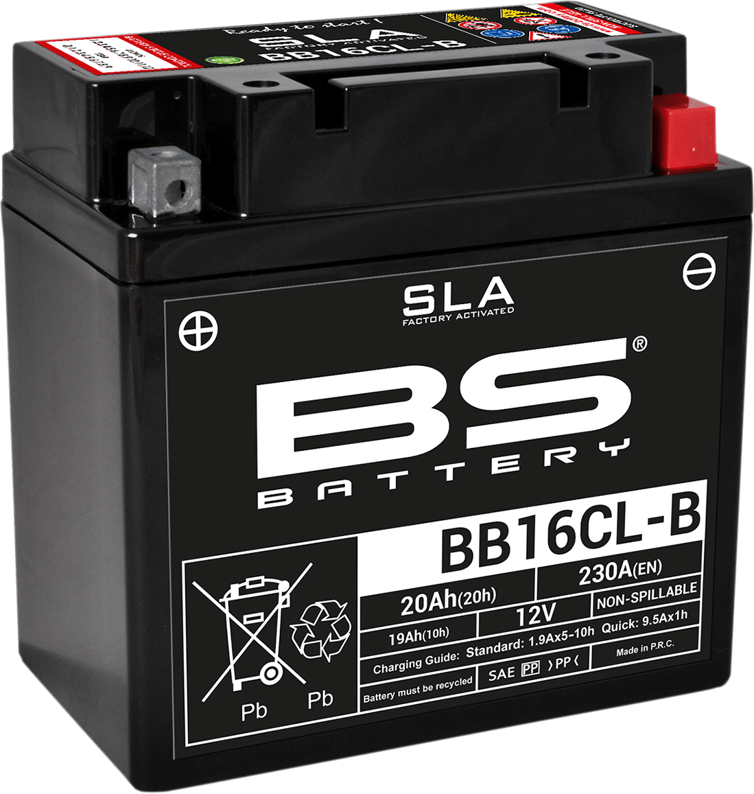 BS BATTERY BB16CL-B (YB) 300771 AGM Deep Cycle Battery for Marine and RV Applications - Kelly Motorsports