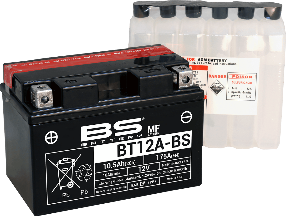 BS BATTERY BT12A-BS (YT) 300602 Maintenance-Free Deep Cycle Battery - Kelly Motorsports