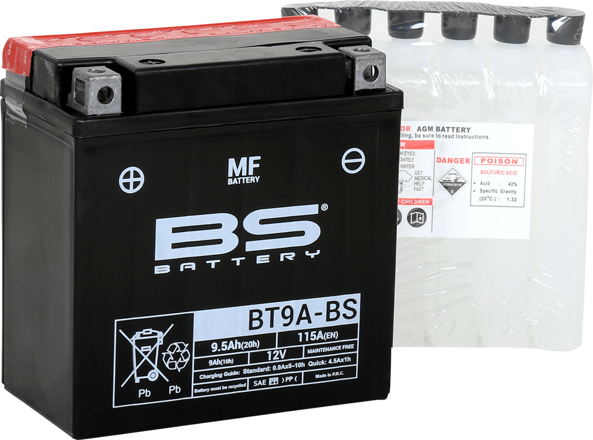 BS BATTERY BT9A-BS (YT) 300748 Maintenance-Free Deep Cycle Battery - Kelly Motorsports