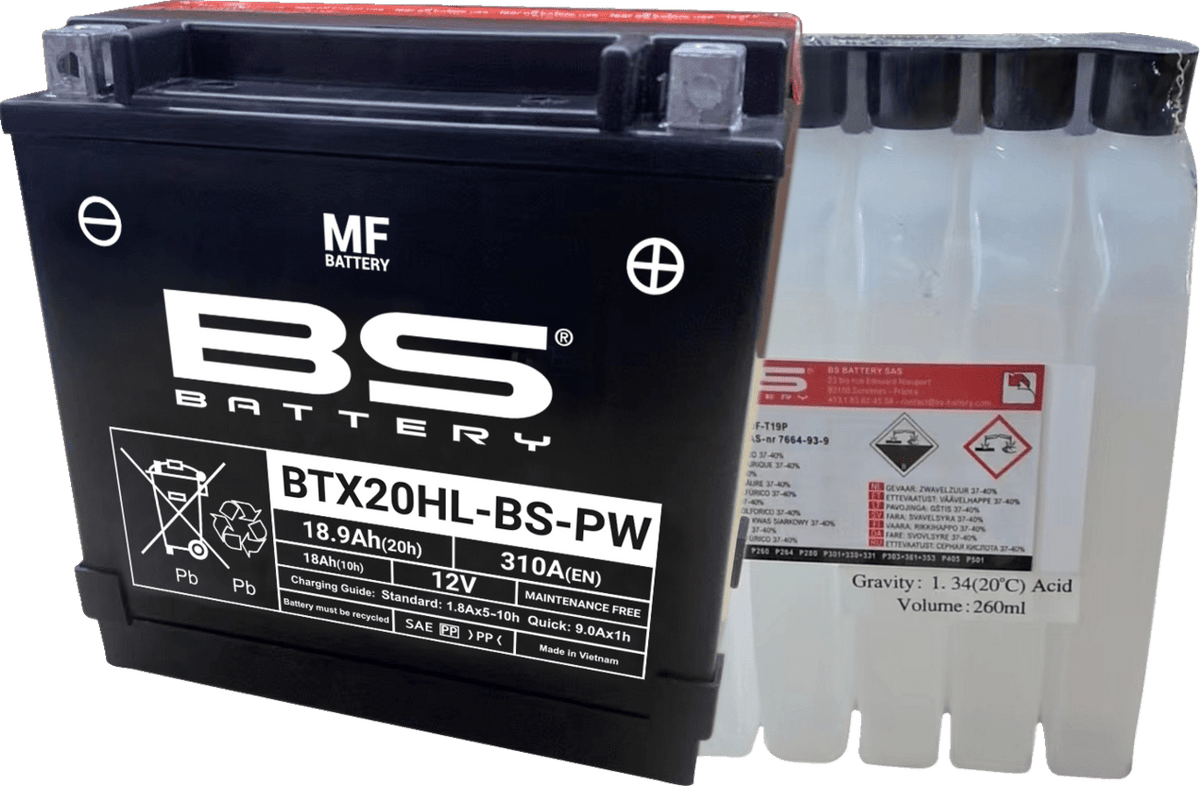 BS BATTERY BTX20HL-BS-PW (YTX) Maintenance-Free Marine Battery - Part No. 300821 - Kelly Motorsports